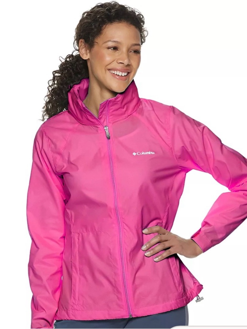 Columbia Women’s Switchback IV Pink Lightweight Rain zip up Jacket small NWT